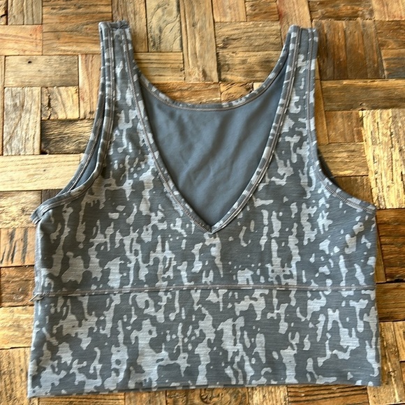 Lululemon Power Pivot Tank *Tough Heathered PU Black Asphalt Gray M/L - Picture 3 of 4